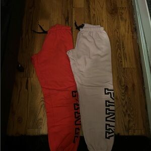 pink Red and light pink Sweatpants Set